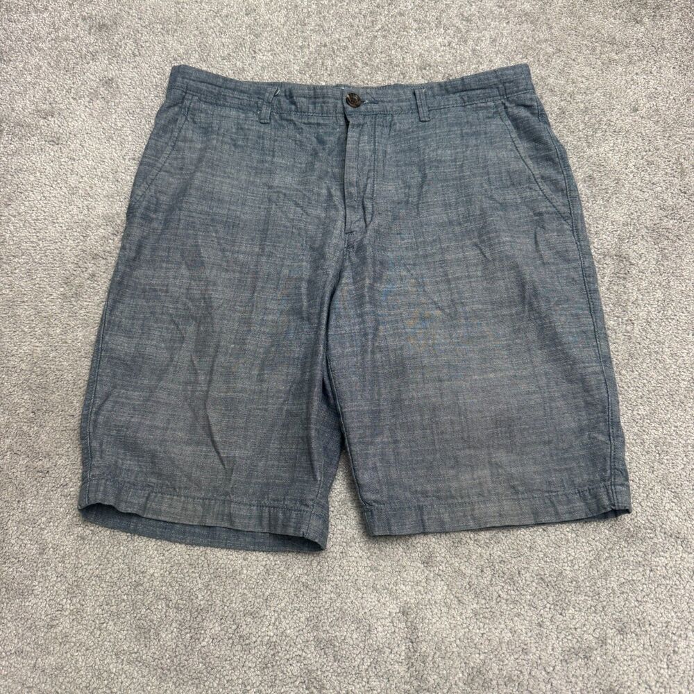 Goodfellow & Co Linden Short Chino Mens 32 Blue 100% Cotton Pockets Casual Prep